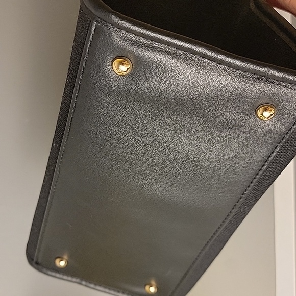 Versace Fragrances Black and Gold Crossbody Canvas Tote - Picture 4 of 11